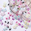 50 Stück Nagel Strasssteine 3D Kätzchen Katze Nagelkunst Charms, 3D Cartoon Kawaii Sanrio Nageldekorationen für