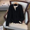 Plus Size Women's Loose Cardigan & Sweater Set (Bust 150/160) - Style 350-8081