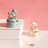 Valentine Gift Alloy Rocking Horse Jewelry Box Enamel Craft Decor Birthday Present