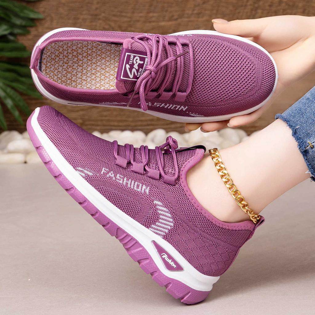 Frühling Sommer 2026 Mode Damen Schnürung Netz Atmungsaktiv Bequem Plateau Keile Rutschfeste Flache Schuhe Sneaker Zapatos De Mujer