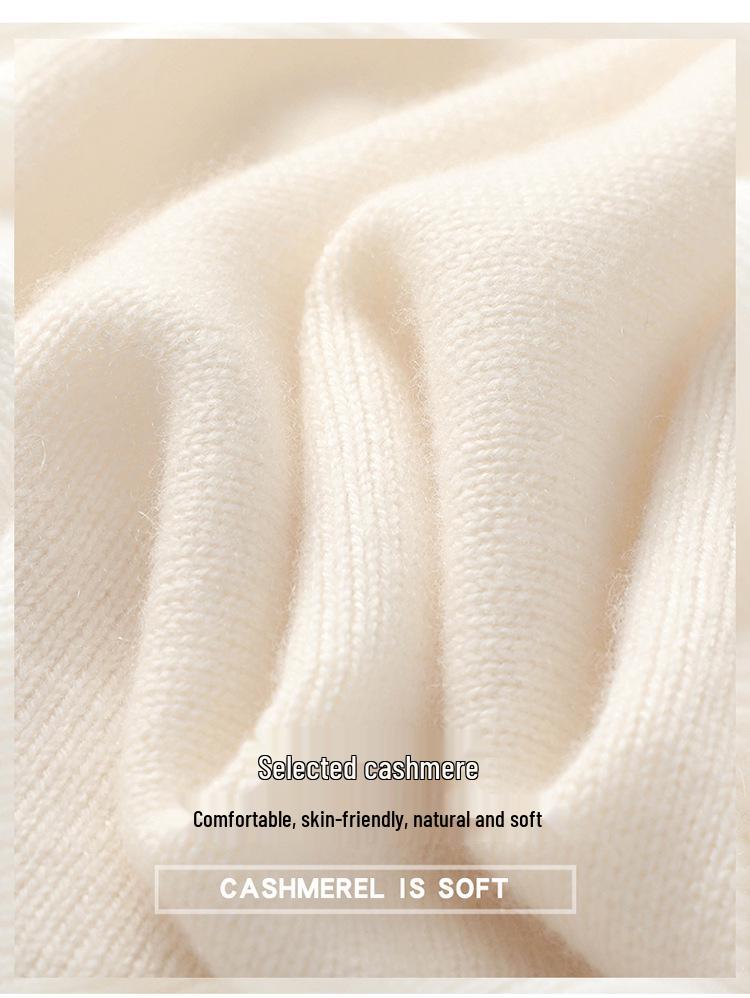 Women's Pure Wool Short Sweater - Warm Knit Round Neck for Autumn/Winter