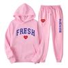 2025 Cross Love Heart Print Y2K Hoodie Sweatshirt Pullover - Plus Velvet Thickened Style