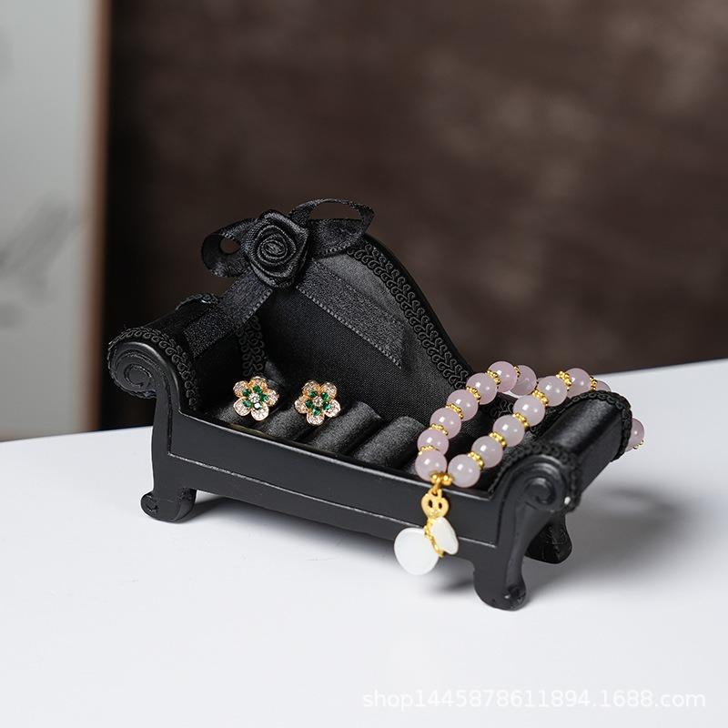 Vysoce kvalitní černý domácí výkladní stojan na šperky, náušnice, pecky, prsteny, náramky a náhrdelníky