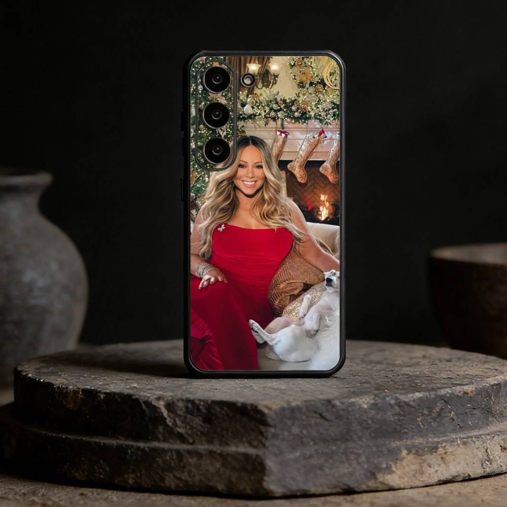 

M-Mariah Singer Carey Christmas Phone Case For Samsung Galaxy A91,80,73,72 ,71,53,52,32 ,31,22,21s,20,Soft Black Case Samsung a11