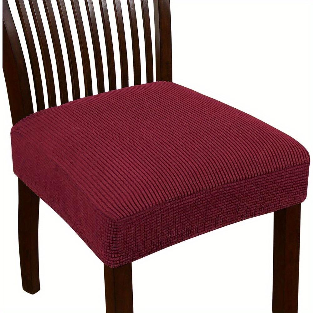 Stretchy Jacquard Chair Covers Soft Removable Chair Seat Covers Washable Solid Color Anti-Slip Chair Slipcovers Office