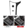 3 Pcs Carbon Fiber Interior Multimedia Box Frame Button Cover For Mazda MX5 ND