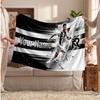 Coperta Personalizzata in Pile Cristiano Ronaldo con Logo Calcio, Testo Nome Personalizzato Morbida Calda Coperta da Divano per la Casa