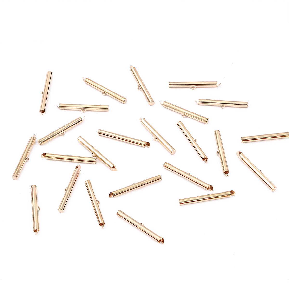 

Новые 30-50 шт., обжимные застежки, колпачки-слайдеры, DIY, разъемы для ожерелья, браслета, ювелирные изделия, фурнитура 40mm 30pcs шампанского