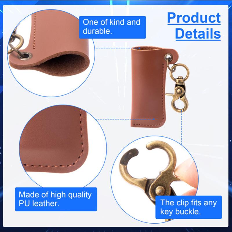 Retro Pu Leather Lighter Case Shell Protection Case Keychain Lighters Sleeve Cover Leather Case