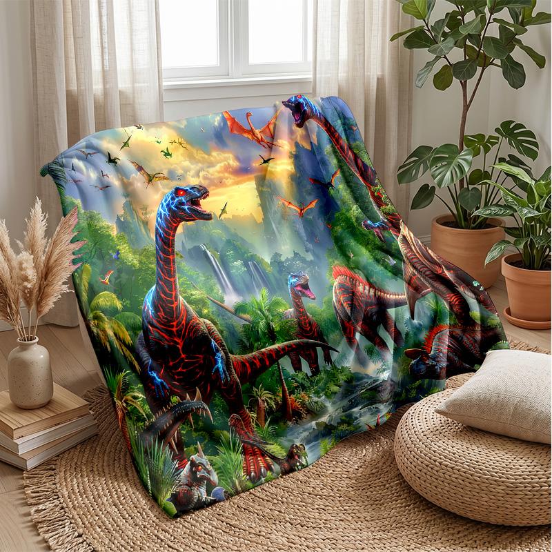 

Dinosaur Monster Truck Ride blanket Personalized Name Flannel Blanket Soft Cozy Plush Throw for Sofa Bed Lightweight Home Decor 75x90cm