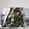 Retro Vintage Art Cute Cats  Plush Blanket Girls Boys  Flannel Throw Blanket Decor Super Warm Custom Quality Bedspread Gift