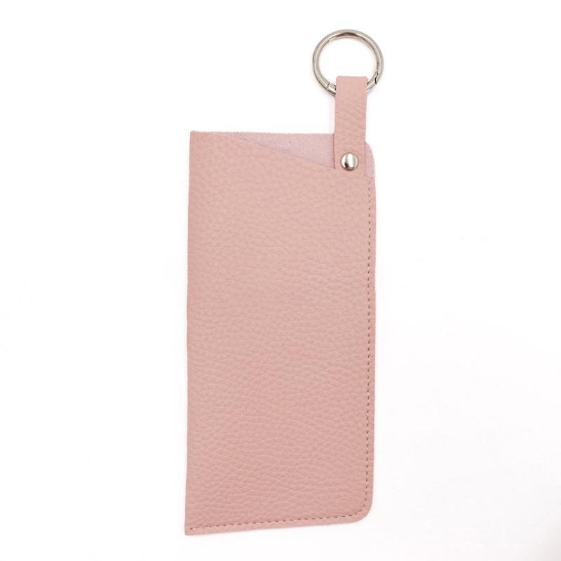 Luxury Women'S Eyeglass Case Leather Soft Holder Pocket Cases Slim Travel Pouch Keychain For Sunglasses Eyeglasses Eyewear