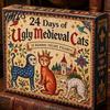Geschenke für Katzenliebhaber 24 Tage mit hässlichen mittelalterlichen Katzen Adventskalender mit einzigartigen niedlichen Tier-Andenken Acryl-Anhänger, Vintage Weihnachts-Countdown
