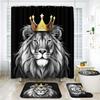 Artsocket Pink Mermaid Tail Scales Bathroom Set With Shower Curtain And Rugs Accessories Sea Turtle Seahorse Octopus Conch Showe