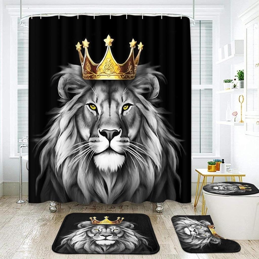 Artsocket Pink Mermaid Tail Scales Bathroom Set With Shower Curtain And Rugs Accessories Sea Turtle Seahorse Octopus Conch Showe