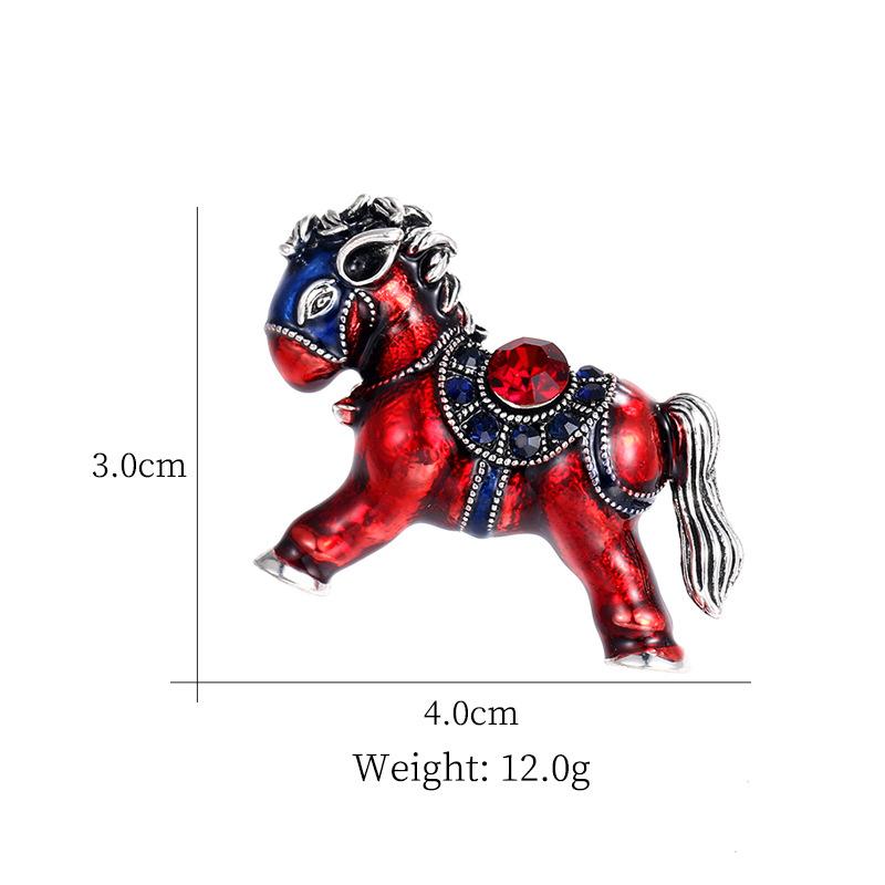 Kitten New Year Horse Brooch High-Grade Alloy Animal Corsage Zodiac Pin Clothing Accessories