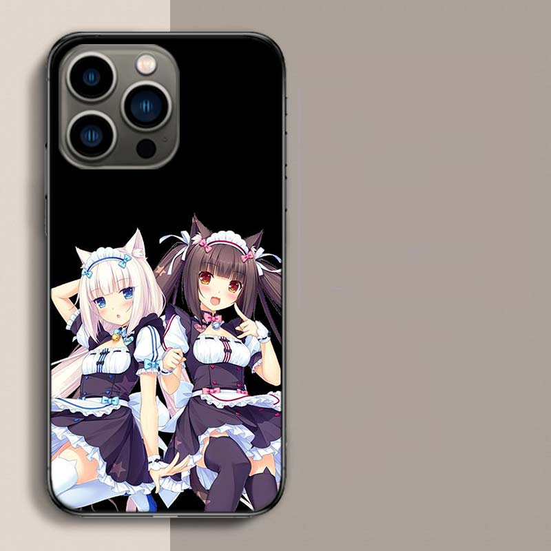Chocola Nekopara Phone Case For Iphone 17 Air 15 Pro 14 Plus 16 Pro Max 12 13 Mini 11 16E X XS Cover Cute Fundas