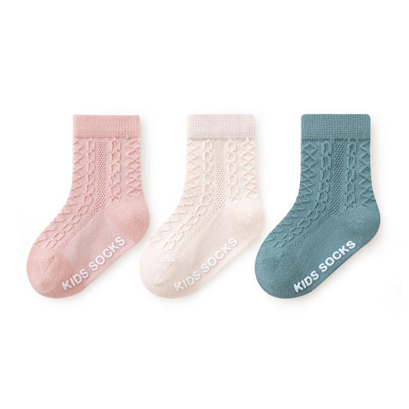 Lawadka 3Pairs/set Baby Girls Boys Socks For Newborn 0-5Y Summer Spring Children's Cotton Toddler Infant Non-slip  Floor Sock
