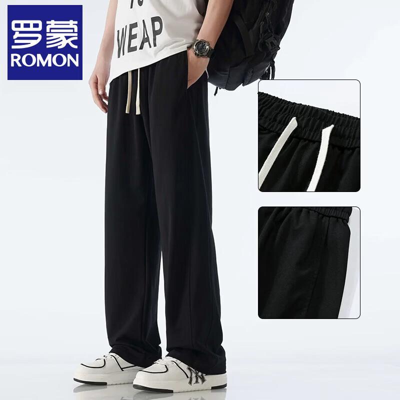 ROMON Men's Lightweight Straight-Leg Casual Sweatpants