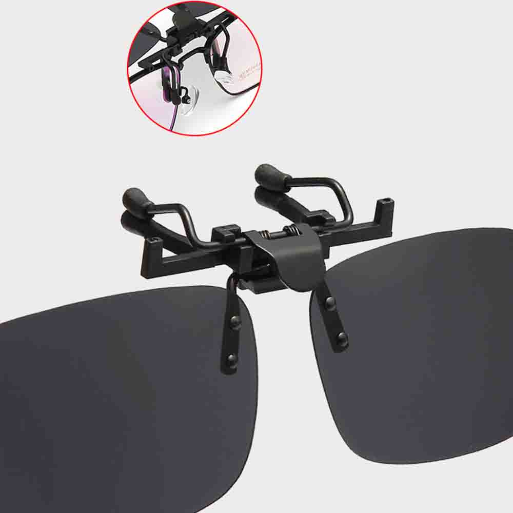 Yellow Clip On Sunglasses Polarized Night Vision Driving Glasses Anti Glare Uv400 Eyewear For Prescription Lens Men Women Use