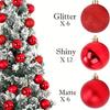 24Pcs 4cm Christmas Balls Ornaments for Xmas Christmas Tree - Shatterproof Christmas Tree Decorations Hanging Ball for Holiday L