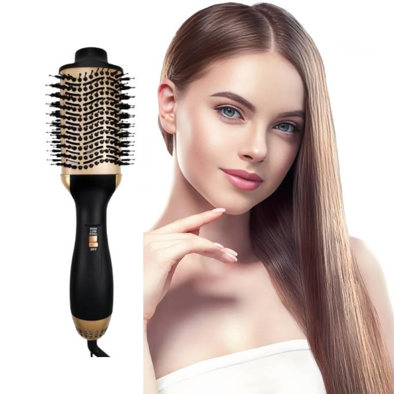 New 4 In 1 Hot Air Brush Hair Dryer With Adjustable Temperature For Smooth Styling