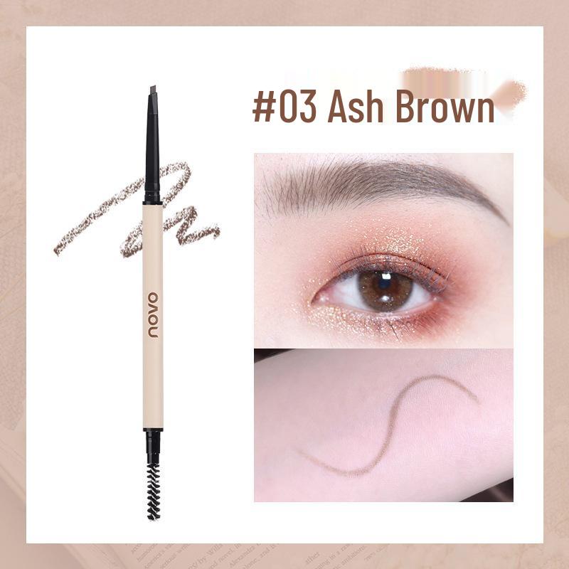 Precision Ultra-Fine Mist Eyebrow Pencil: Long-Lasting, Waterproof & Smudge-Proof with Triangular Tip & Natural Brow Powder