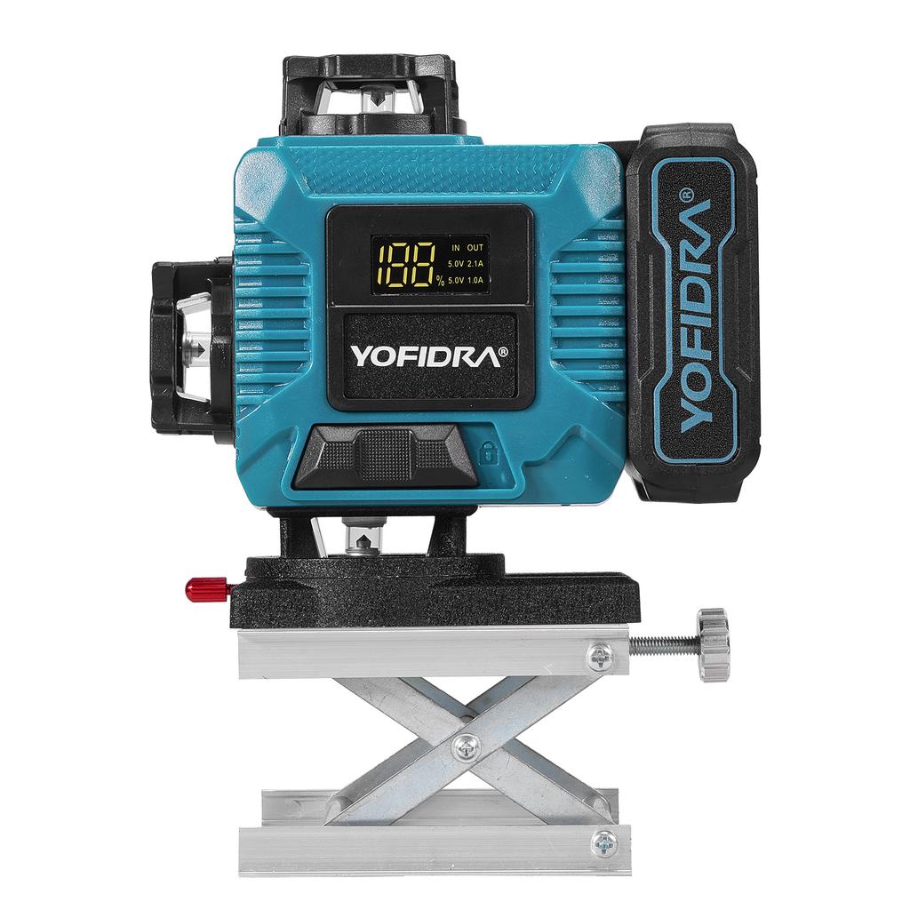 Yofidra 4D Professional Laser Level 16 Lines Horizontal And Vertical With APP Remote Control 360°Self-leveling Laser Levels