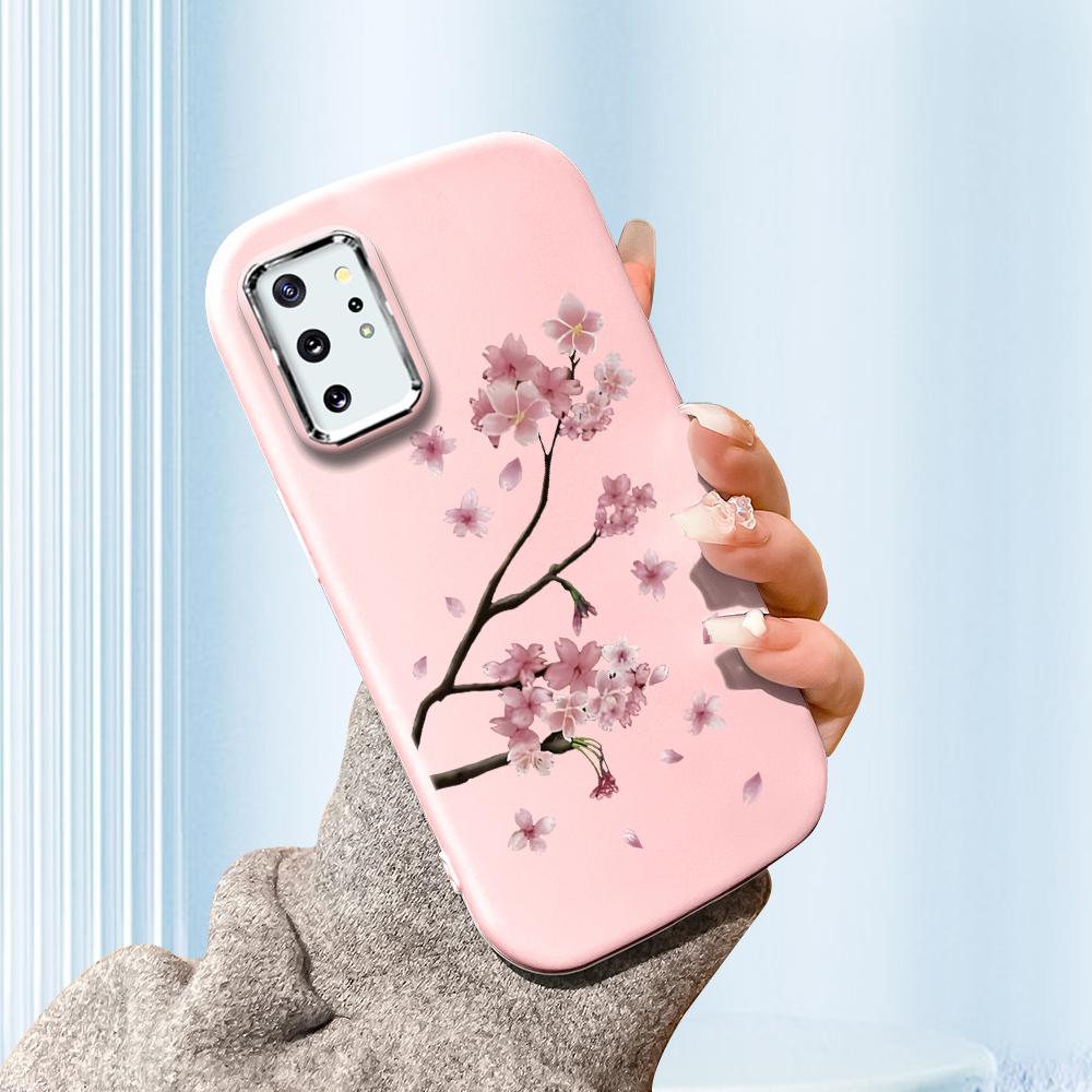 Solid Color Silver Edge Lens Fatty Casing Soft TPU Liquid Silicone Cover Shockproof Phone Case for Xiaomi Redmi Samsung