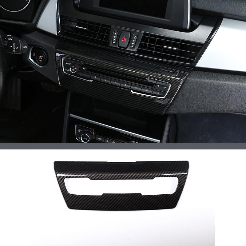 For BMW 2 Series F45 F46 2015-2018 Car Interior ABS Carbon Fiber Sticker Gear Shift Panel Cover Trim Accessories