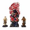 Buddhist Statue of the Fudo Triad and Made of Painted In the Year of the Guardian Deity of the Twelve Zodiac Wooden Carved Buddha Statue Fudo [Acala,