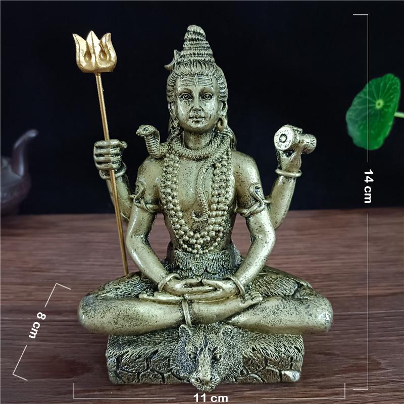 Jadefarbene Shiva Statue Hindu Ganesha Vishnu Buddha Figur Skulptur Raum Büro Haus Dekoration Indien Gott Feng Shui Handwerk