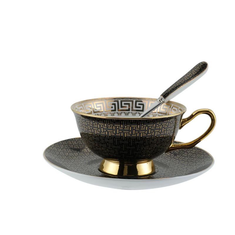 Coffee Cup Couple European Style Small Luxury Phnom Penh Teacup Flower Teacup Creative Cup and Saucer Small Exquisite 250ML