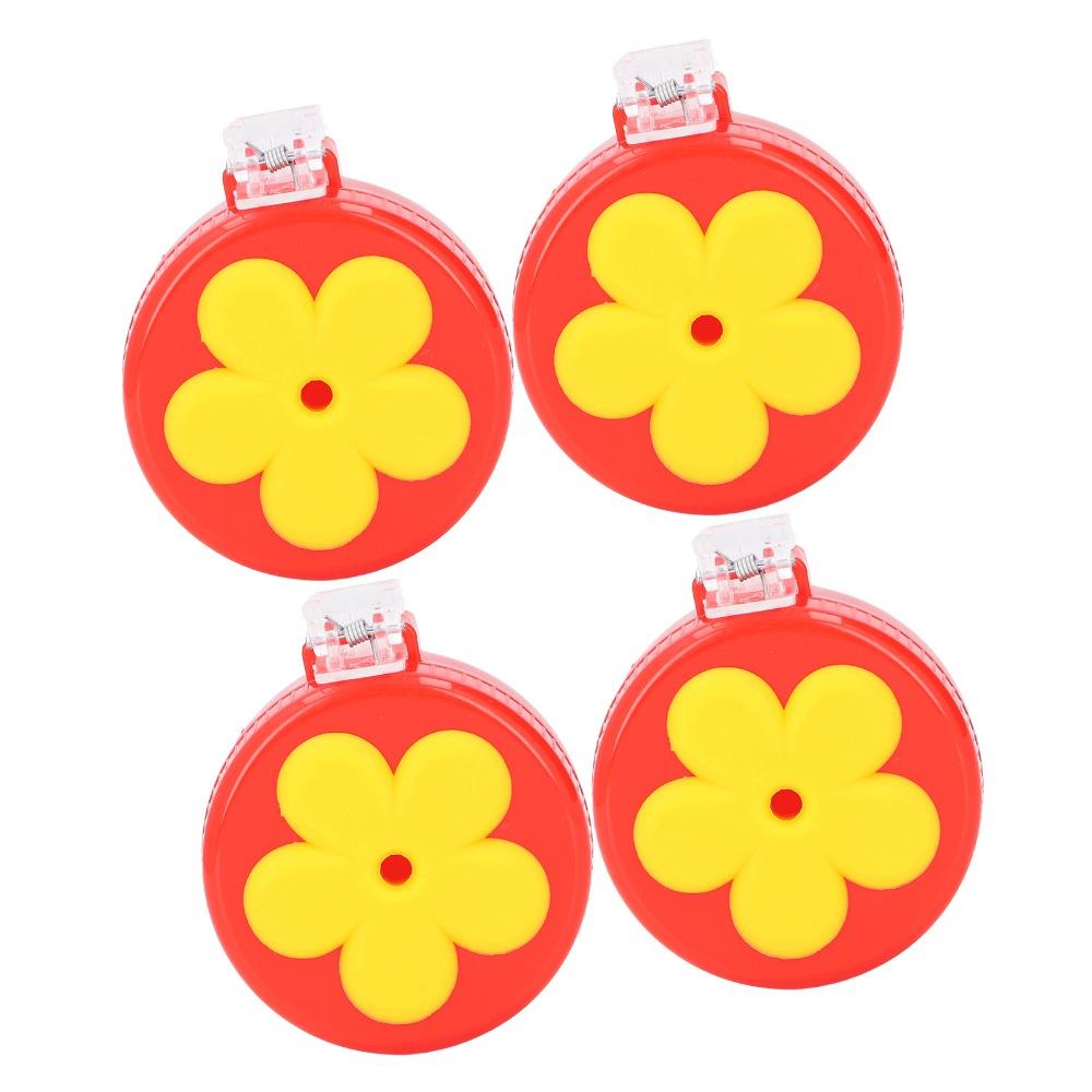 4sets ABS Hummingbird Clip Feeder Portable Size With Brushes Flower Hummingbird Feeder Flower Shape Window Hummingbird Feeder