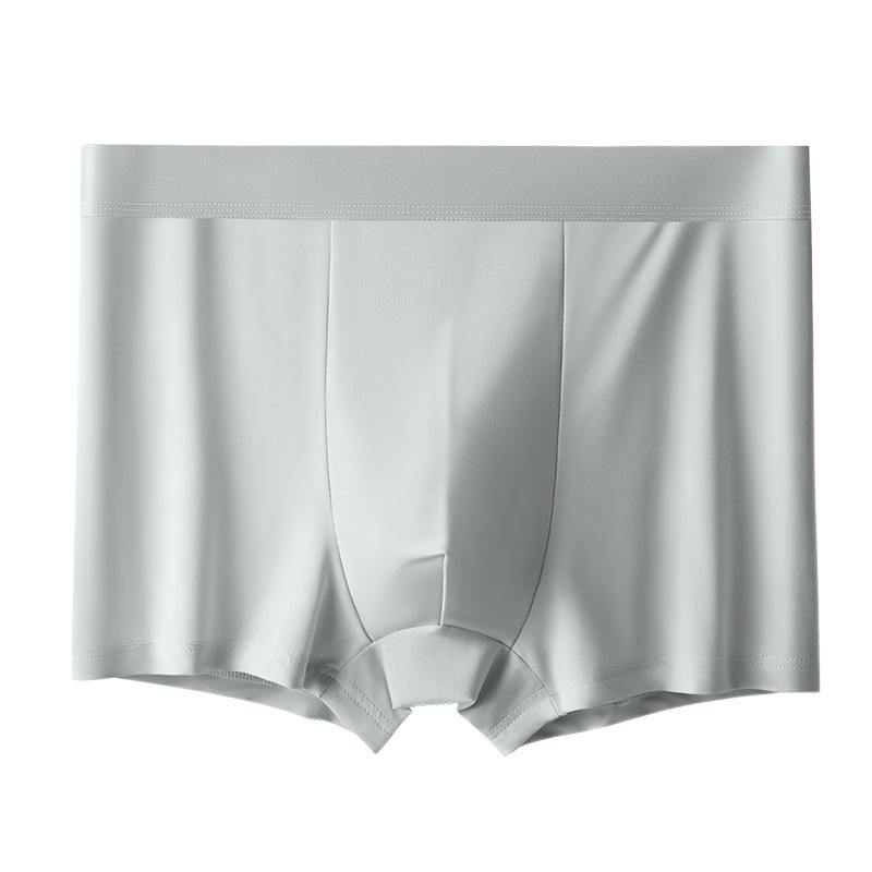 Men's Ice Silk Antibacterial Boxer Briefs - Comfortable, Breathable Underwear for Summer