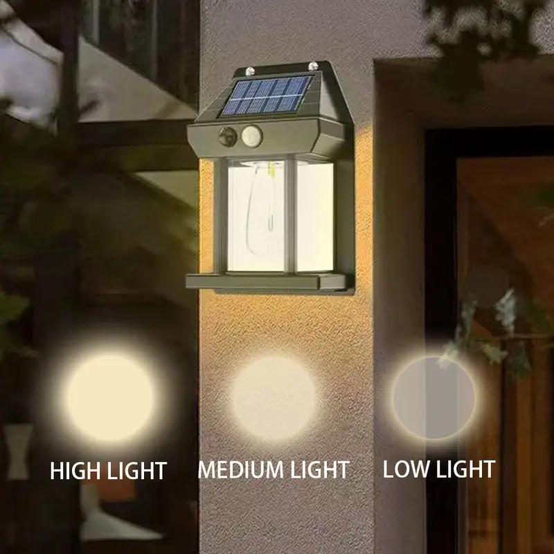 1/2/4/8 Solar Powered Outdoor Sensing Safety Light Strip Sensors with 3 Lighting Modes Suitable for Garden Fences and Courtyards