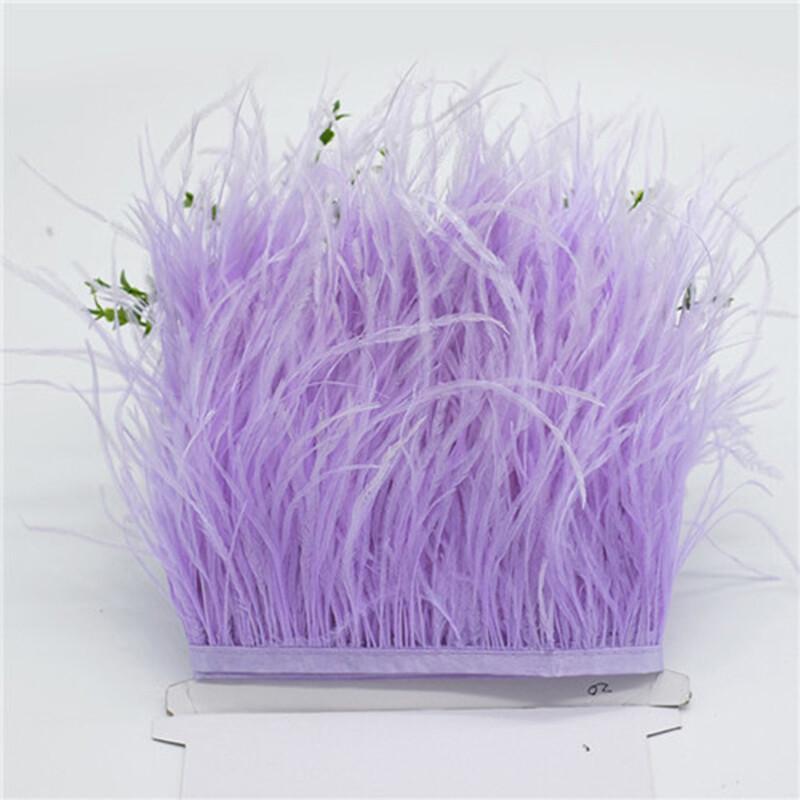 Natural Ostrich Feather Ribbon Trim 10M Diy Sewing Decor for Wedding Dress Clothing Craft Needlework Handicraft Feather Cloth