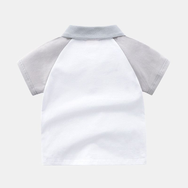 Short-Sleeved T-Shirt, Summer Boys' Polo Shirt, Half-Sleeved Top, Lapel Whale Kidsren's Clothing, Pullover for Small and Medium-Sized Kidsren
