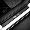 4PCS Carbon Fiber Car Door Sill Protected Stickers Auto Emblem Decal Anti-scratch For Volvo Rdesign XC60 XC90 V40 V50 V60 S60 T6 KW0