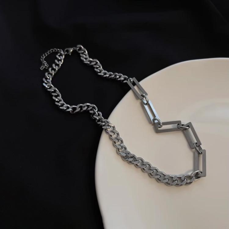 Kubánský hip-hopový řetěz z titanové oceli: Univerzální náhrdelník ve stylu street wear