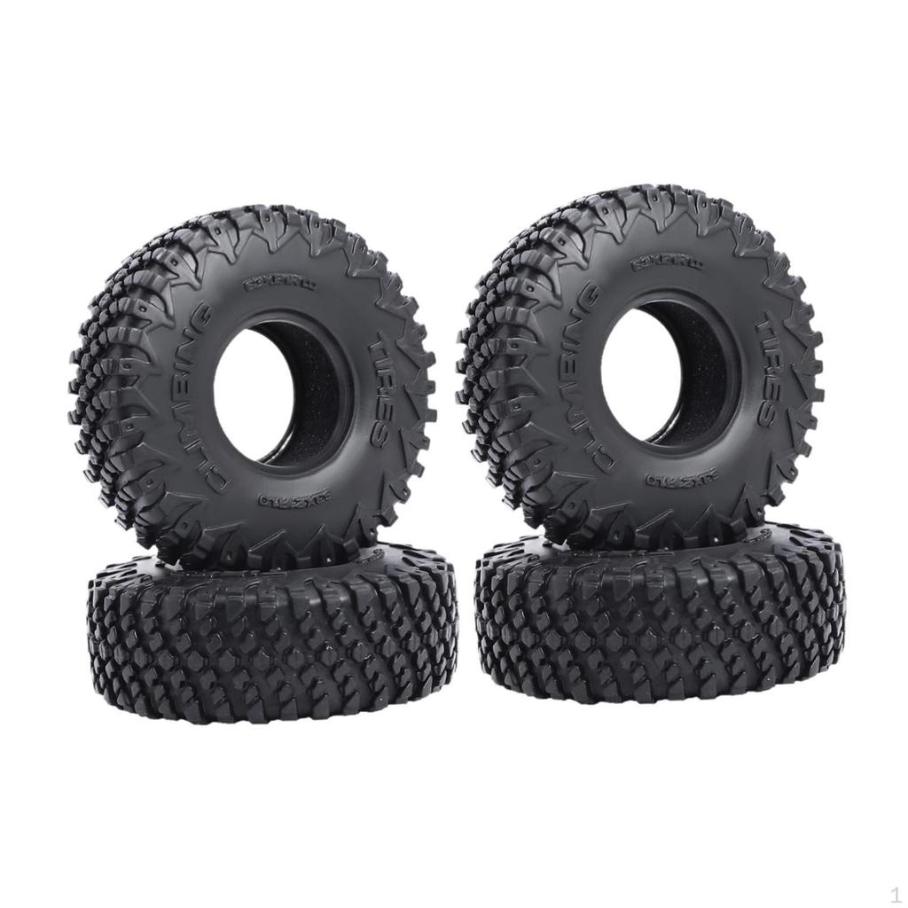 4 Pieces 1.0 Tires RC Rubber Lightweight 63mm DIY Modified Replaces Upgrade Part for SCX24