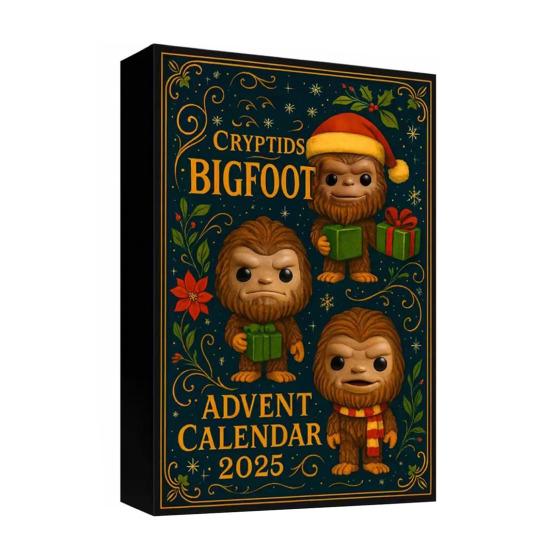2025 Divoký adventní kalendář 24 Unikátní 3D ozdoba Sasquatch Vánoční odpočítávací krabička Sváteční dekorace Dárek pro dospělé a rodiny