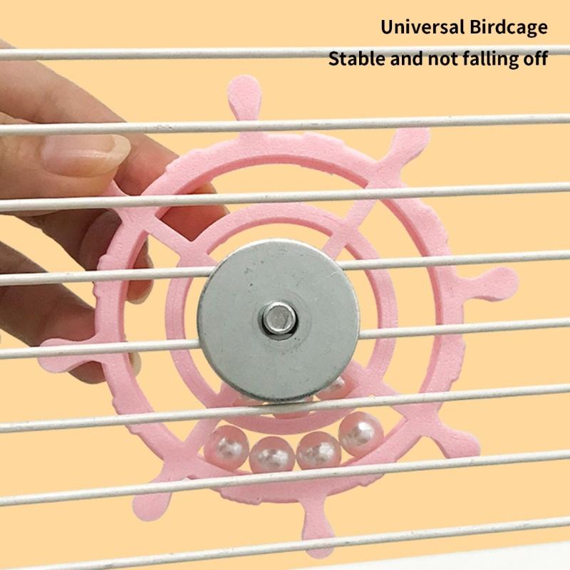 Safe Rotate Wheel Bird Toy for Parrots Offering Fun Exercise and Simple Screw Mounting for Easy Installation