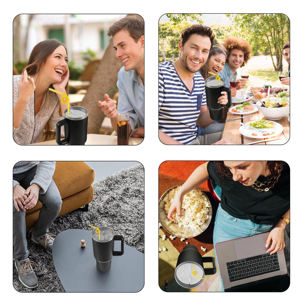 2-in-1 Drink Separator Silicone Liner for Stanley Cup 40 Oz Cup Divider Accessories Inner Cup Section Tray for Dual-Sided Drink