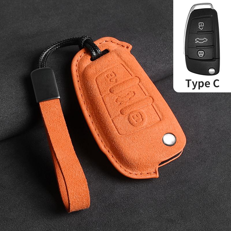 

Suede Leather Car Key Case Cover Shell Fob For Jac S2 Refine S3 S4 S5 S7 R3 A5 Jac A13 A13Rs Refine M3 V7 T6 Pickup Fritson T8