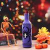 Exquisite Knitted Halloween Wine Bottle Cover Reusable Elastic Wine Bottle Sleeve Pumpkin Champagne Bottle Bag Table Decor