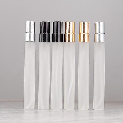 10PCS 10ml Frosted Perfume Bottle Empty Spray Bottle Glass Vial Clear Perfume Atomizer Travel Refillable Cosmetic Container