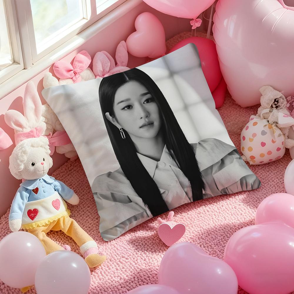 

Корейская актриса Со Йе-джи Наволочка с принтом узора Cushion Cover для Подушки на Диван в Гостиной и Декора Спальни 12x12Inch