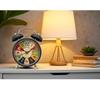 Table Clock Retro Twin Bell Metal Frame Alarm Clock with Night Backlight Function & Silent Motion, Bedside Luminous Alarm for Students