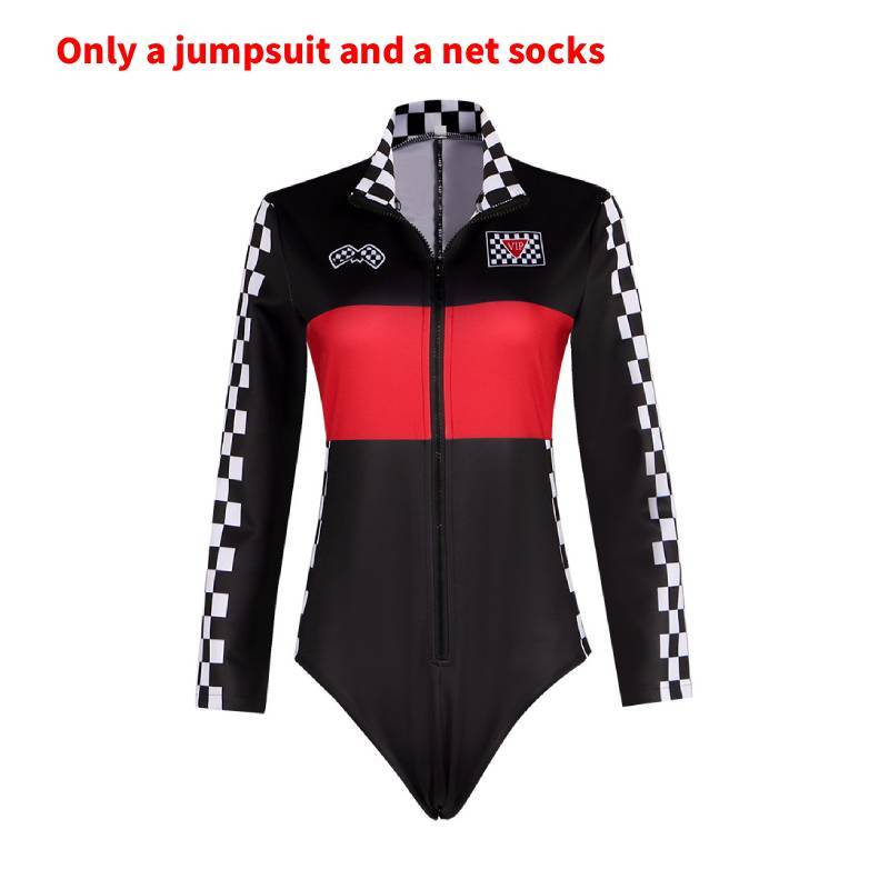 

Racing Suit Girl Cosplay Outfit With Polyester Material For Game Events And Themed Parties S красный